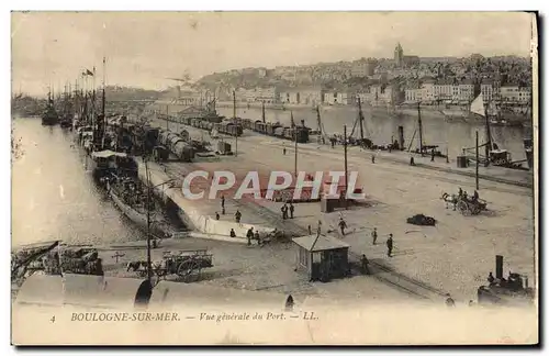 Cartes postales Boulogne Sur Mer Vue Generale du Port Bateaux