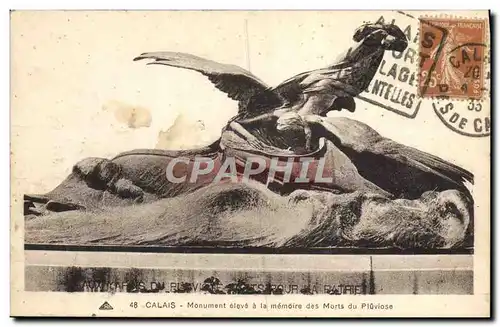 Cartes postales Calais Monument eleve a la memoire des morts du Pluviose