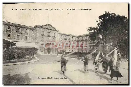 Ansichtskarte AK Paris Plage L&#39Hotel L&#39Ermitage Pecheuses Peche Folklore