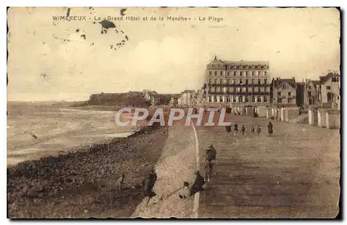 Cartes postales Wimereux Le grand Hotel et de la Manche La Plage