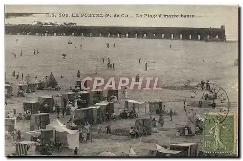 Ansichtskarte AK Le Portel La Plage a Maree Basse