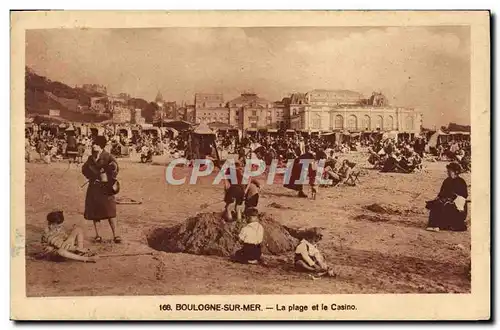 Cartes postales Boulogne Sur Mer La Plage et le Casino