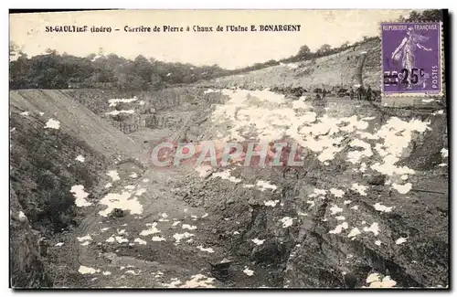 Ansichtskarte AK St Gaultie Carriere de Pierre a Chaux de l&#39usine Bonargent