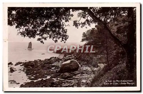 Ansichtskarte AK Ile De Noirmoutier Coin de Cote Anse Rouge Bateau