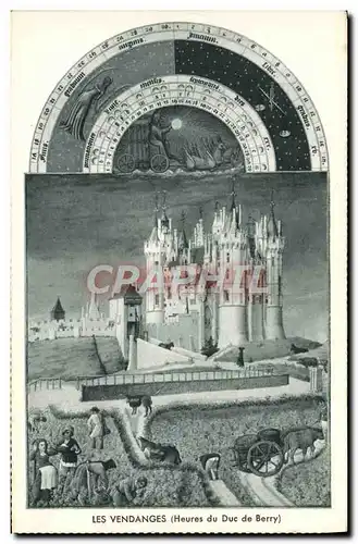 Cartes postales Les Vendanges Heures du duc de Berry