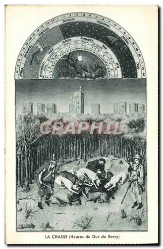 Cartes postales La Chasse Heures du Duc de Berry