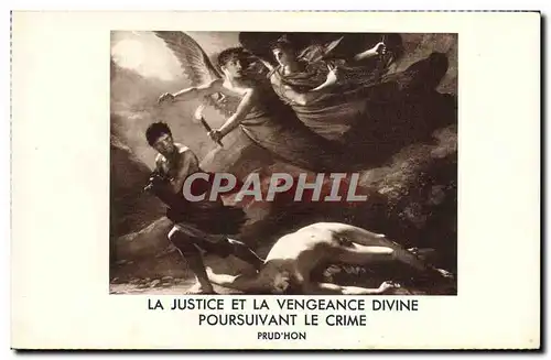 Cartes postales La Justice Et La Vengeance Divine Poursuivant Le Crime Prud&#39hon