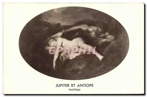 Cartes postales Jupiter Et Antiope Watteau