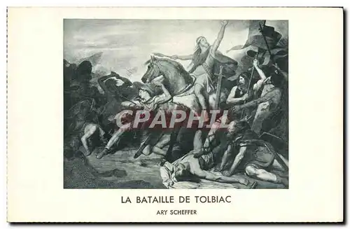 Cartes postales La Bataille De Tolbiac Ary Scheffer
