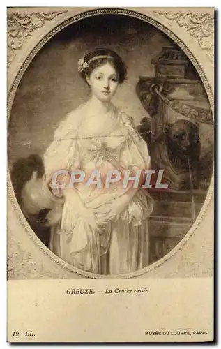 Cartes postales Greuze La Cruche Cassee Paris Musee du Louvre