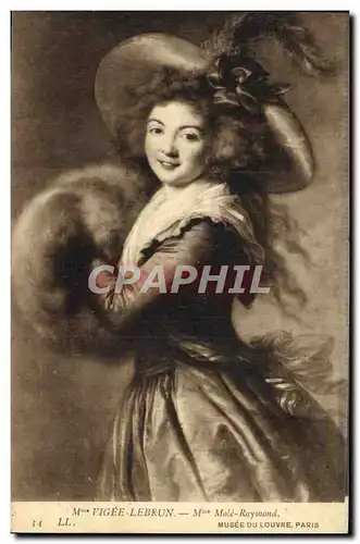 Cartes postales Vigee Lebrun Paris Musee du Louvre Mme Mole Raymond