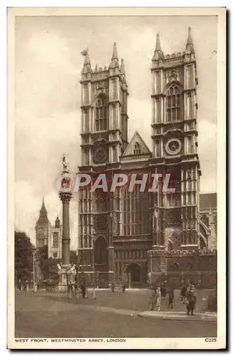 Cartes postales London West front Westminster Abbey