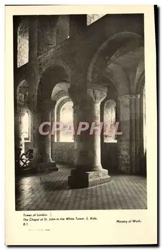 Ansichtskarte AK London Tower of London The chapel of St John in the white Tower S aisle