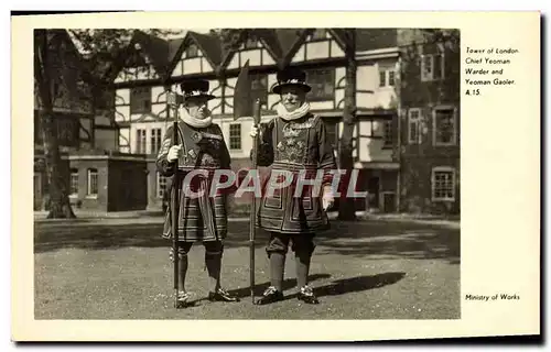 Ansichtskarte AK London Tower Chief Yeoman Warder and Yeoman Gaoler