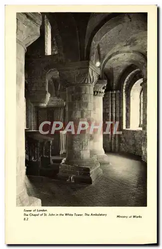 Ansichtskarte AK London Tower of London The chapel of St John in the white tower