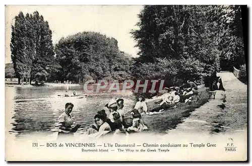 Cartes postales Bois de Vincennes L'Ile Daumesnil Chemin conduisant au Temple Grec