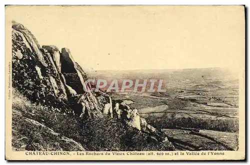 Ansichtskarte AK Chateau Chinon Les Rochers du Vieux Chateau et la vallee de l&#39Yonne