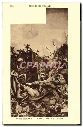 Cartes postales Mathias Grunewald La Tentation De St Antoine Musee de Colmar