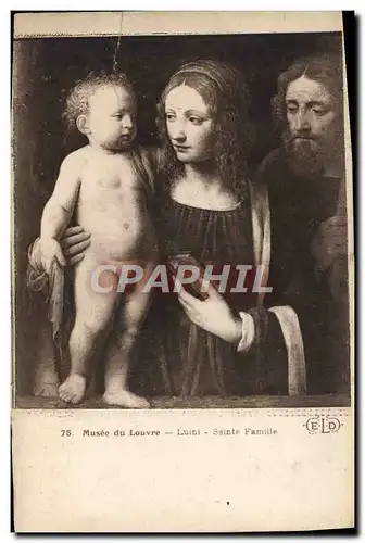 Cartes postales Musee Du Louvre Luini Sainte Famille