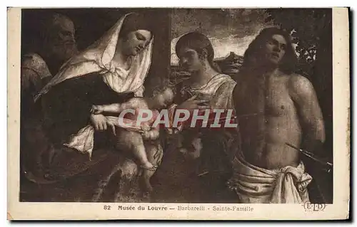 Cartes postales Musee Du Louvre Barbarelli Sainte Famille