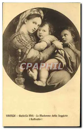 Cartes postales Firenze Galleria Pitti La Madonna Della Seggiola Raffaello