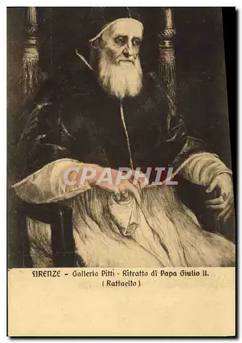 Cartes postales Firenze Galleria Pitti Ritratto di Papa Giulio II Raffaello