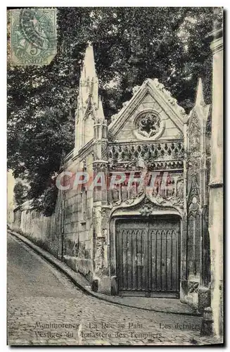 Cartes postales Montmorceny La rue au pain Les derniers vestiges du Monastere des Templiers