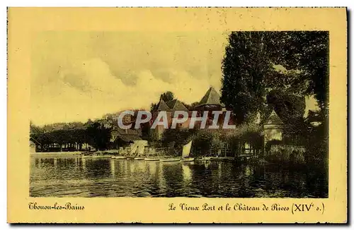 Cartes postales Thonon les Bains Le Vieux Port et le Chateau de Rives