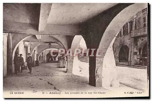 Cartes postales Annecy Les Arcades de la Rue Ste Claire