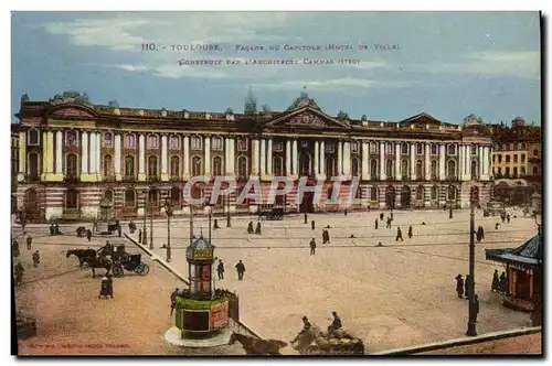 Cartes postales Toulouse Facade Du Capitile L&#39Hotel De Ville