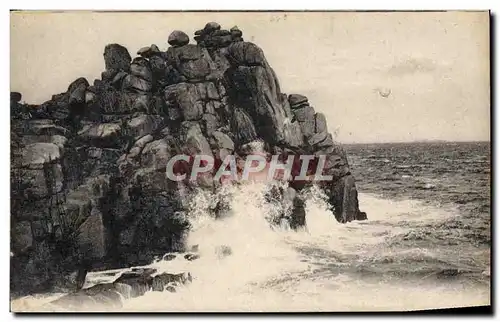 Cartes postales Vagues sur des rochers