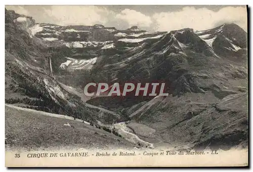 Ansichtskarte AK Cirque De Gavarnie Breche De Roland Casque et tour du Marbore