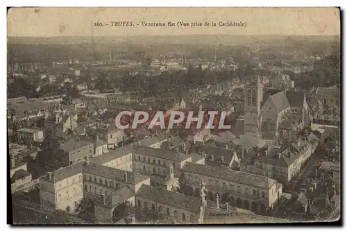 Ansichtskarte AK Troyes Panorama Est Vue prise de la cathedrale