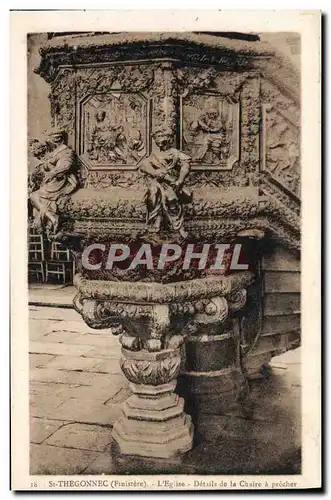 Cartes postales St Thegonnec L&#39Eglise Details De La Chaire a precher