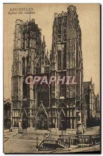 Cartes postales Bruxelles Eglise Ste Gudule