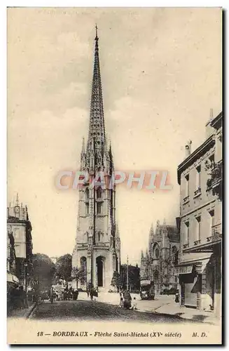 Cartes postales Bordeaux Fleche Saint Michel Tramway