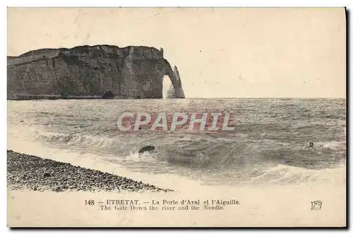 Cartes postales Etretat La Porte D&#39aval et l&#39aiguille