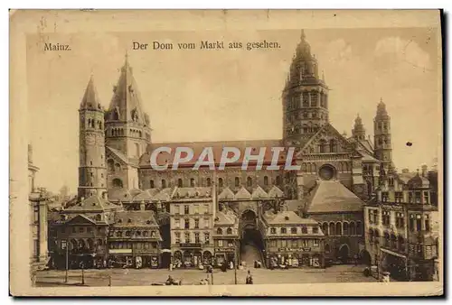 Cartes postales Mainz Der Dom Vom Marke Aus Gesehen