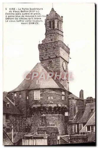 Cartes postales Vire La Partie Superieure Du Vieux Beffroi