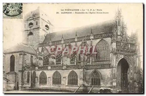 Cartes postales La Normandie Alencon Ensemble de l&#39eglise Notre Dame
