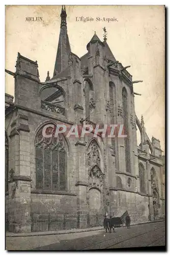 Cartes postales Melun L&#39Eglise St Aspais