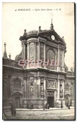 Ansichtskarte AK Bordeaux Eglise Notre Dame