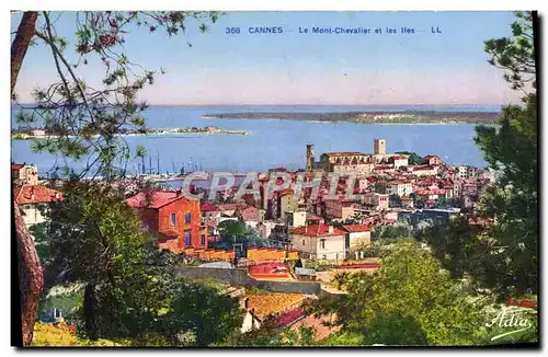 Cartes postales Cannes Le Mont Chevalier et les Iles