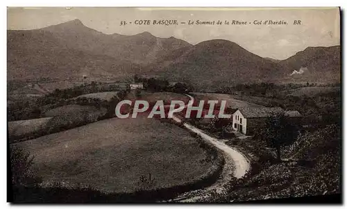 Cartes postales Cote basque Le sommet de la Rhune Col d'Ibardin