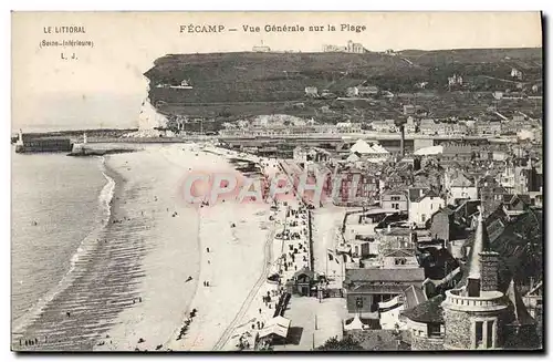 Cartes postales Fecamp Vue Generale Sur la Plage