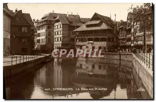 Ansichtskarte AK Strasbourg Le bain aux plantes