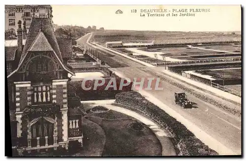 Cartes postales Deauville Plage Fleurie La terrasse et les jardins