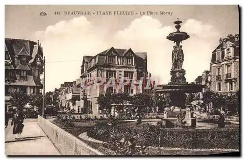 Cartes postales Deauville Plage Fleurie La place Morny