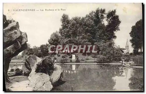 Cartes postales Valenciennes Les Rochers Et Le Parc