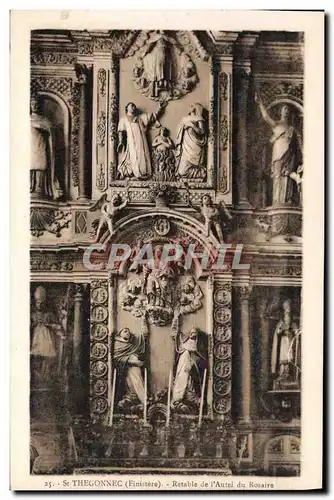 Cartes postales St Thegonnec Retable De I'Autel Du Rosaire